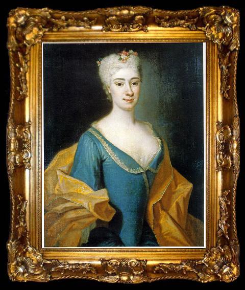 framed  Louis de Silvestre Moszinska. olgemalde von Louis de Silvestre., ta009-2